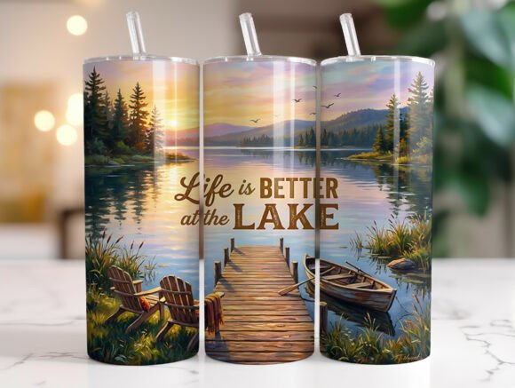 20oz Life is Better at the Lake Tumbler