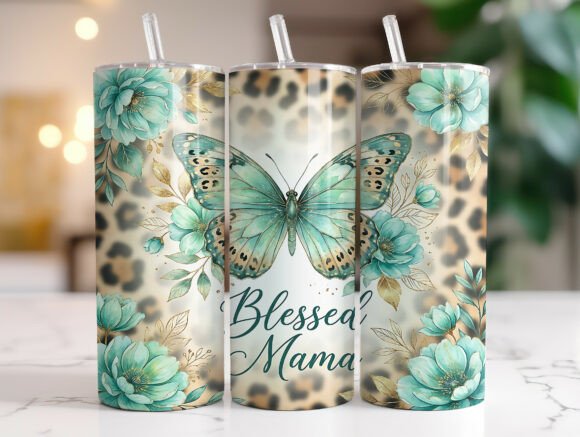 Blessed Mama Butterfly Floral Tumbler: A Designer's Review