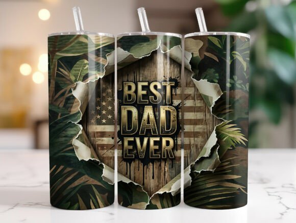 Camo American Flag Best Dad 20oz Tumbler Review