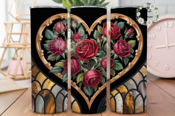 Dark Rose Heart Stained Glass Tumbler Review