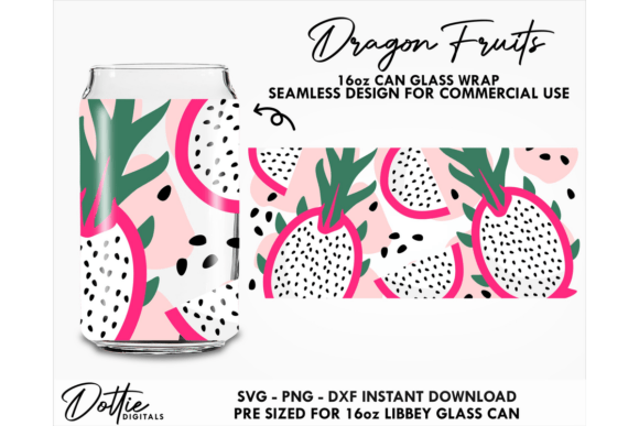 Dragon Fruit 16oz Glass Can Wrap SVG: A Designer's Take
