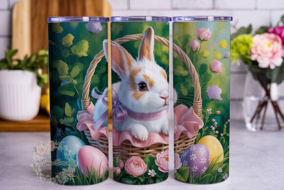 Easter Bunny Basket 20oz Tumbler Wrap