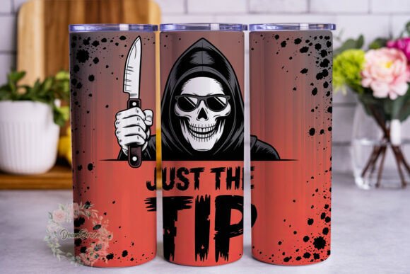 Edgy Skull Knife 20oz Tumbler Wrap