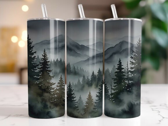 Foggy Pine Forest Mountain Tumbler Wrap Review