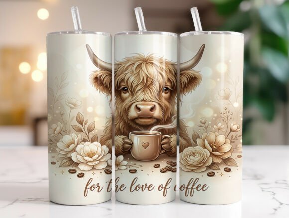 Highland Cow Coffee Lover Tumbler Wrap: A Designer's Review