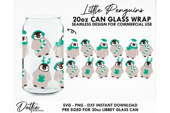Penguins 20oz Glass Can Wrap SVG: A Designer's Review