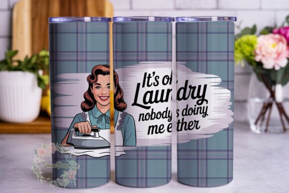 Retro Laundry Day Humor 20oz Tumbler