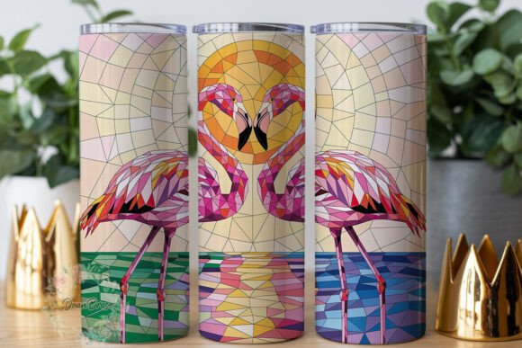 Review: Flamingo Stained Glass 20oz Tumbler Wrap Design