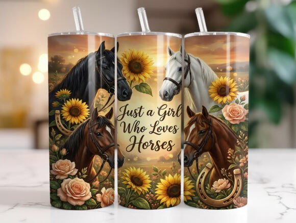 Review: Just a Girl Who Loves Horses Tumbler PNG for Embroidery
