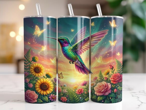 Review: Sparkle Hummingbird Floral Tumbler Wrap for Embroidery