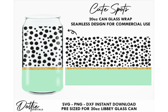 Review: Spots 20oz Glass Can Wrap SVG for Crafters