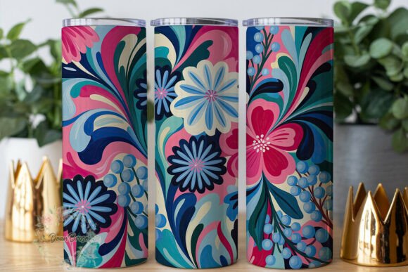 Review: Vibrant Floral Abstract 20oz Tumbler Wrap