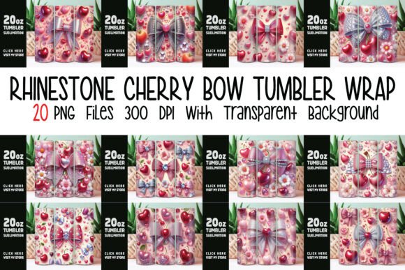 Rhinestone Cherry Bow Tumbler Wrap Bundl: A Designer's Take