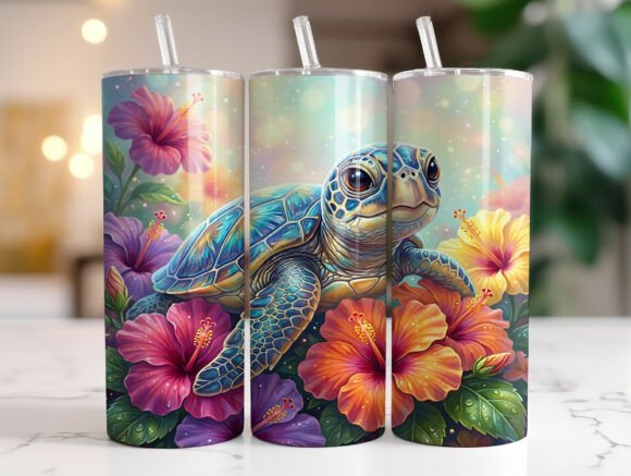 Sea Turtle Hibiscus Floral Tumbler Wrap Review