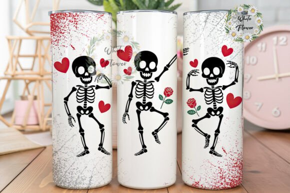 Skeletons Roses Hearts 20oz Tumbler Wrap Review