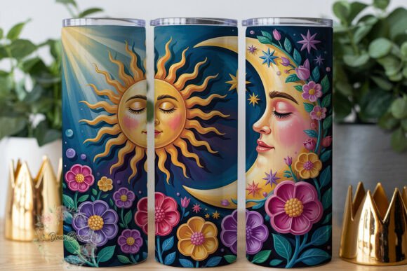 Sun Moon Floral Celestial 20oz Tumbler W Review
